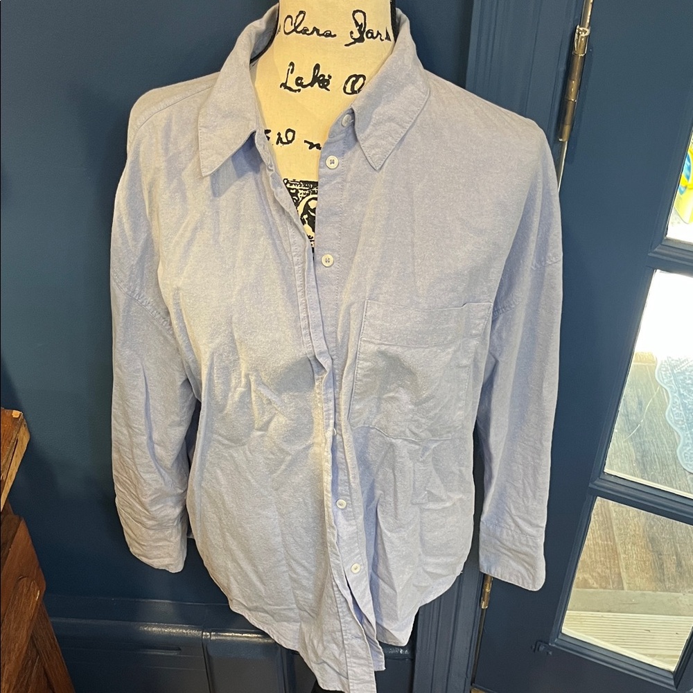 Zara Light Blue Button Down Shirt